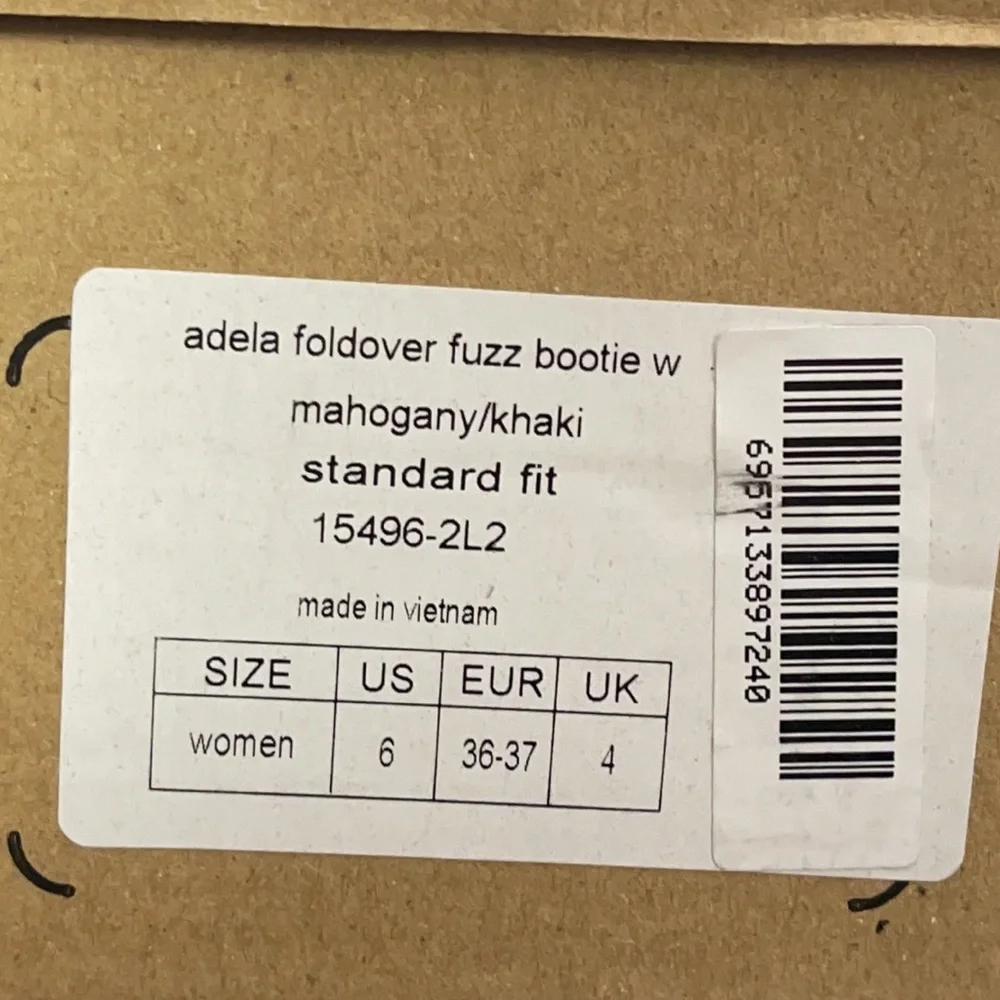 Crocs Adele Foldover Mahogany Fuzz Bootie Size 6